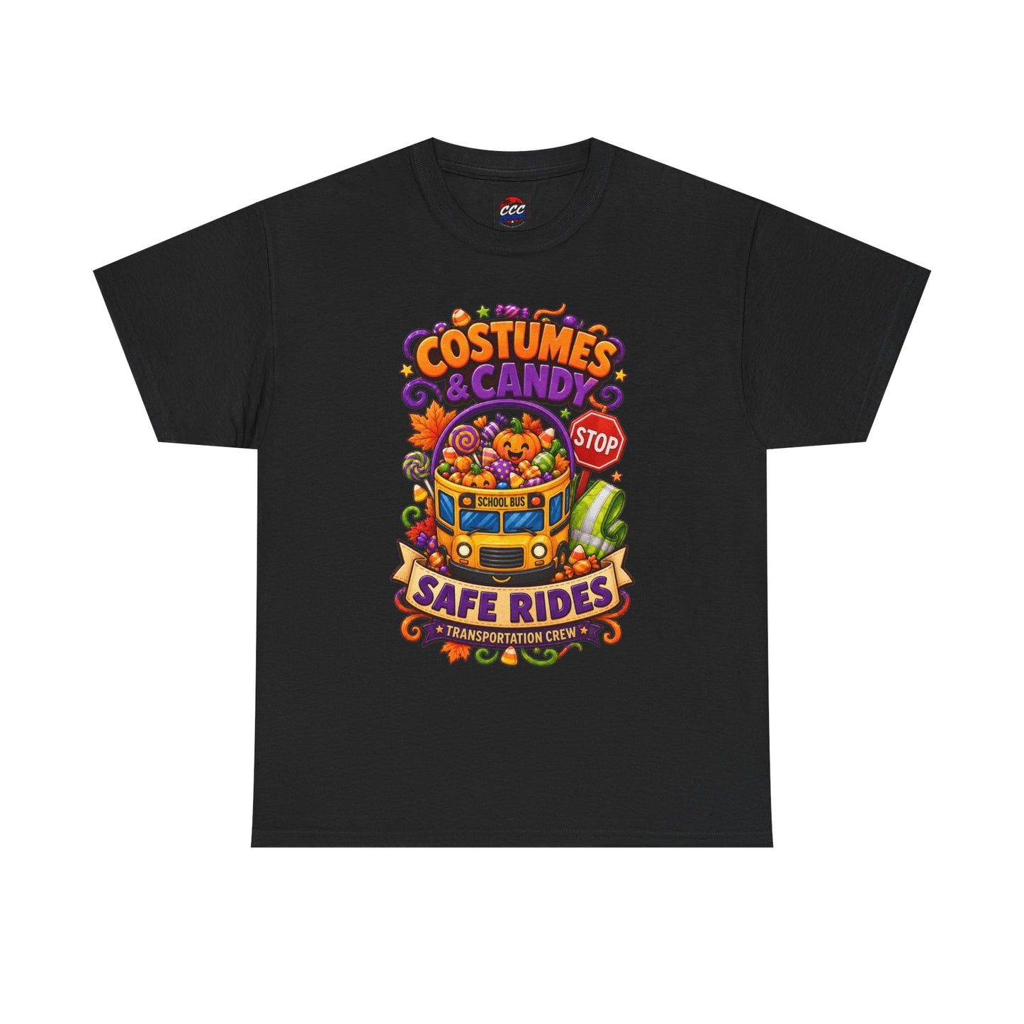Halloween Candy Bucket School Bus Tee