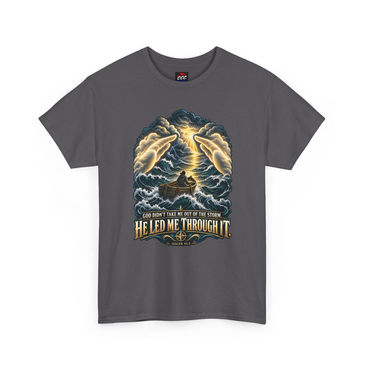 "He Led Me Through It" Inspirational Tee