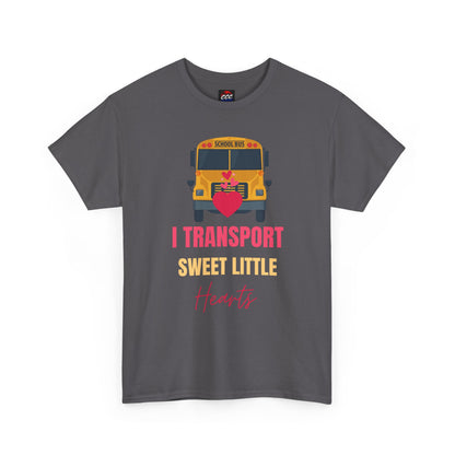 "I Transport Sweet Little Hearts" School Bus Driver Shirt