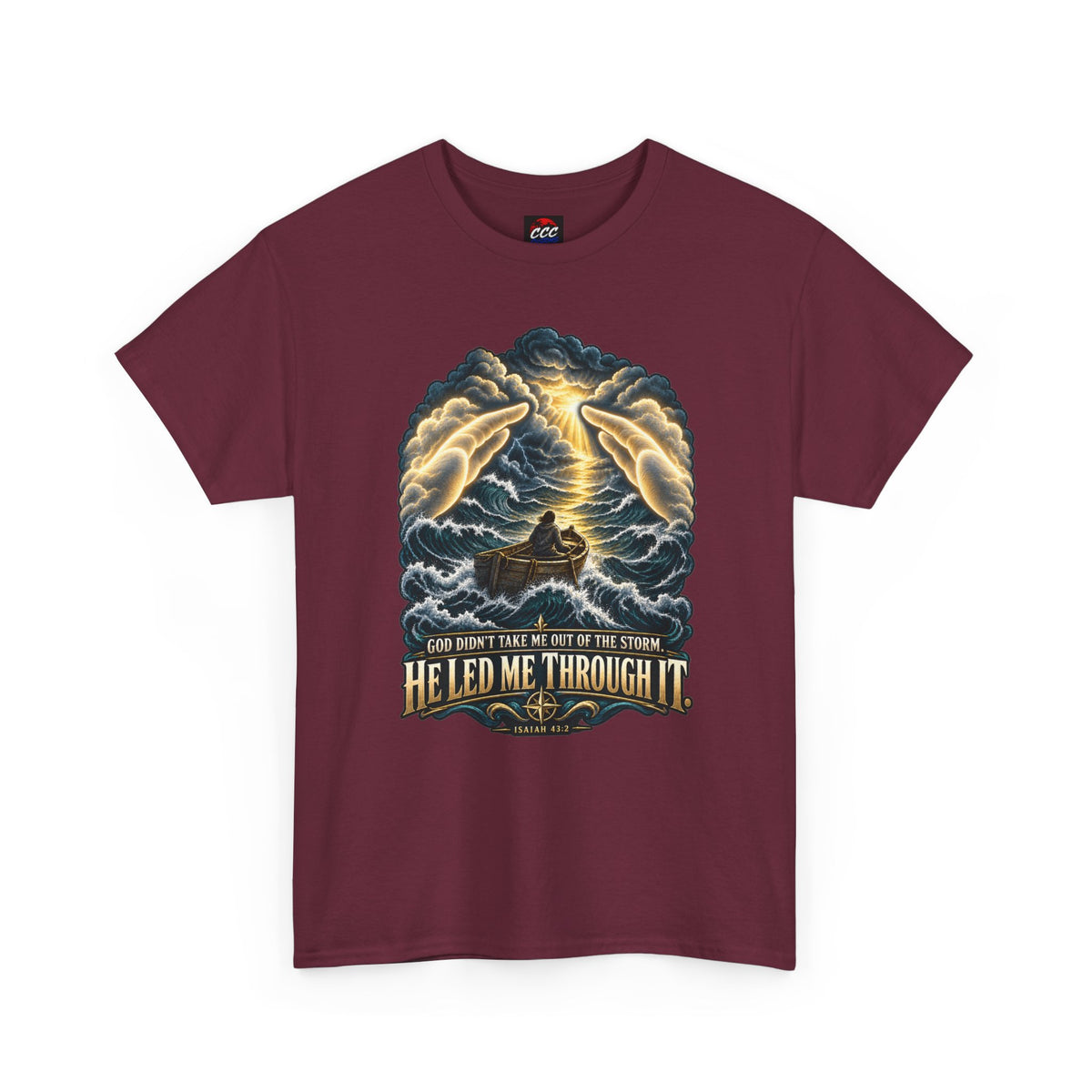"He Led Me Through It" Inspirational Tee