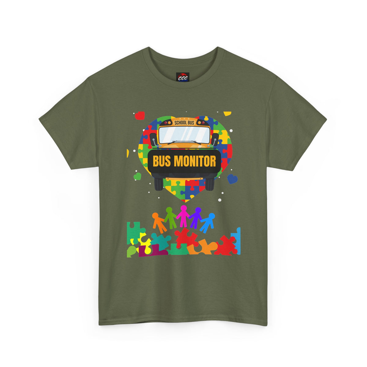 Bus Monitor Autism Awareness T‑Shirt