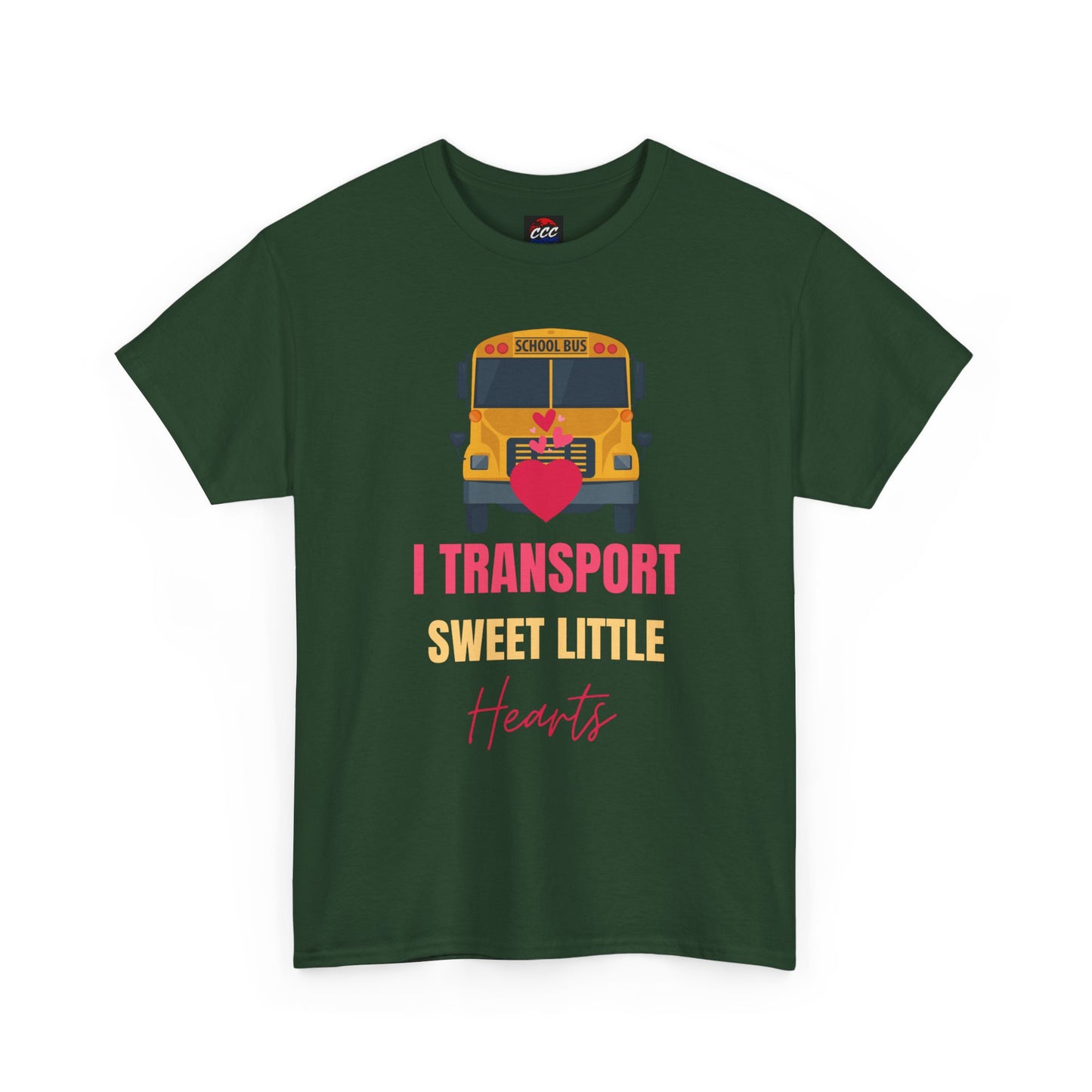 "I Transport Sweet Little Hearts" School Bus Driver Shirt