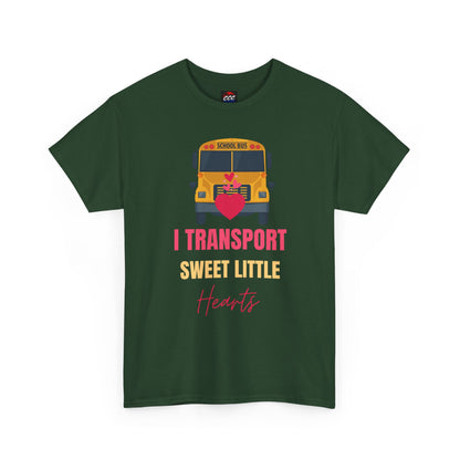 "I Transport Sweet Little Hearts" School Bus Driver Shirt