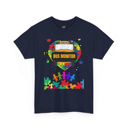 Bus Monitor Autism Awareness T‑Shirt