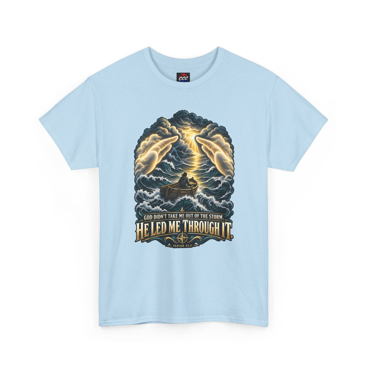 "He Led Me Through It" Inspirational Tee