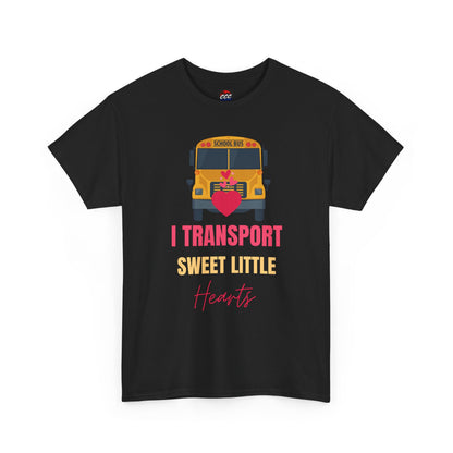 "I Transport Sweet Little Hearts" School Bus Driver Shirt