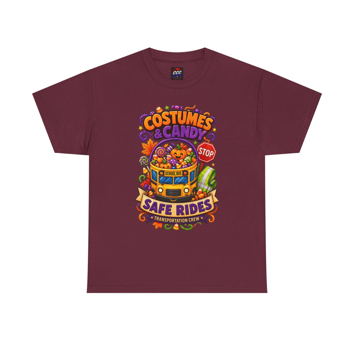 Halloween Candy Bucket School Bus Tee