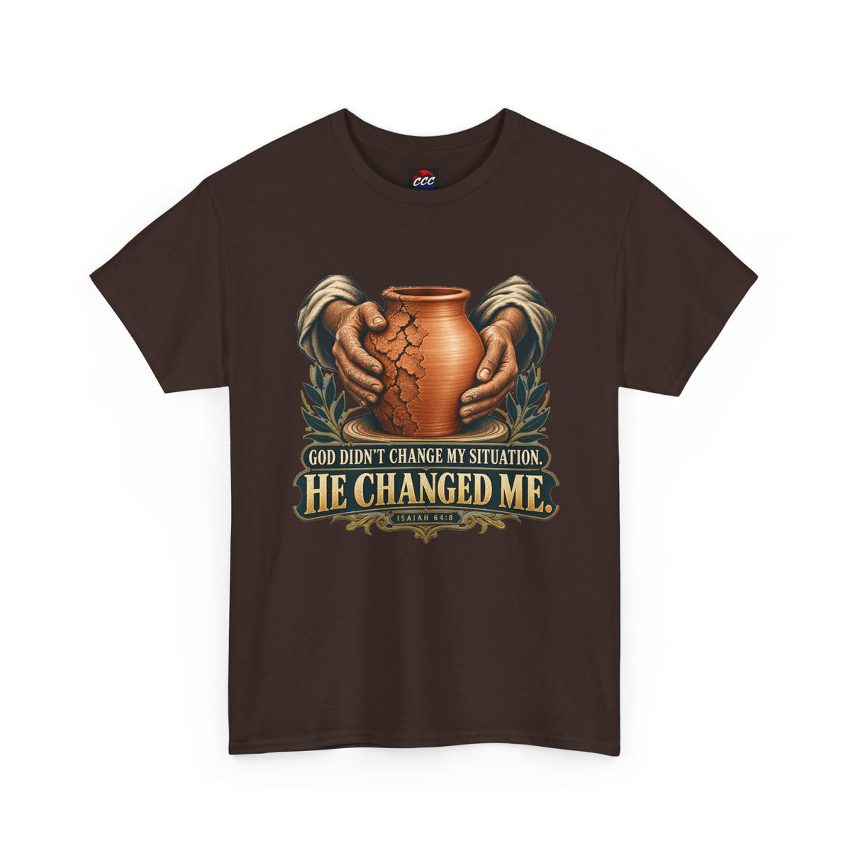 Faith T-Shirt — "God Didn't Change My Situation, He Changed Me" Inspirational Tee