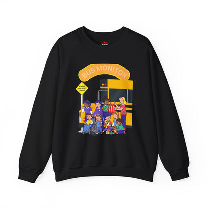 Proud School Bus Monitor Design Crewneck Sweatshirt