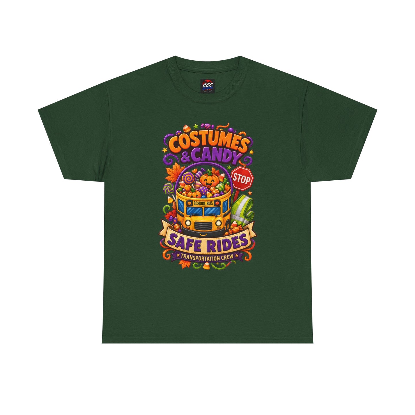 Halloween Candy Bucket School Bus Tee