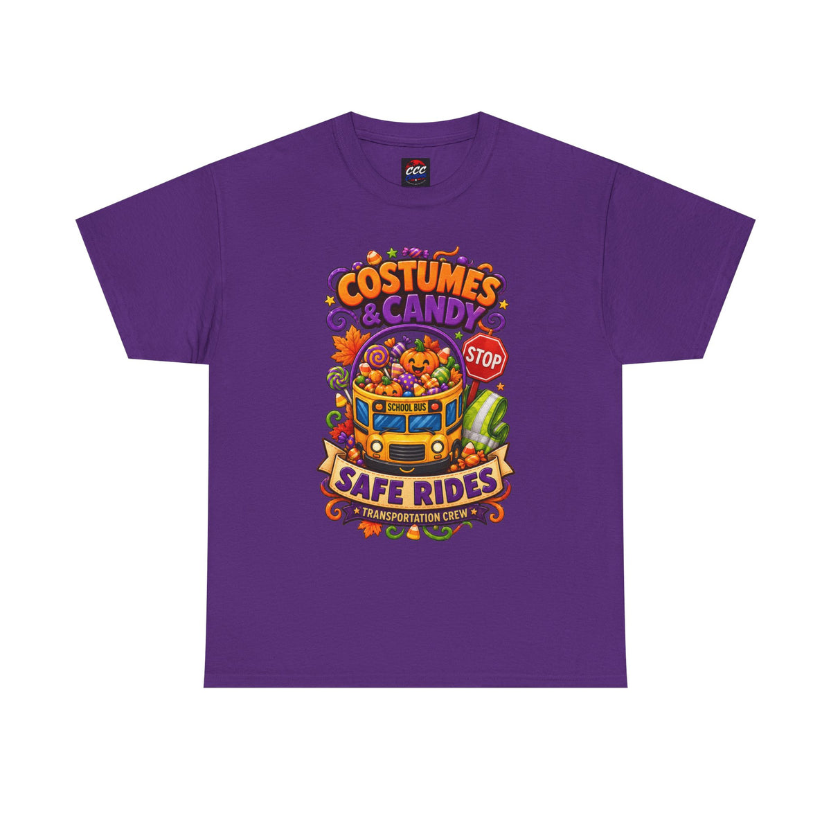 Halloween Candy Bucket School Bus Tee