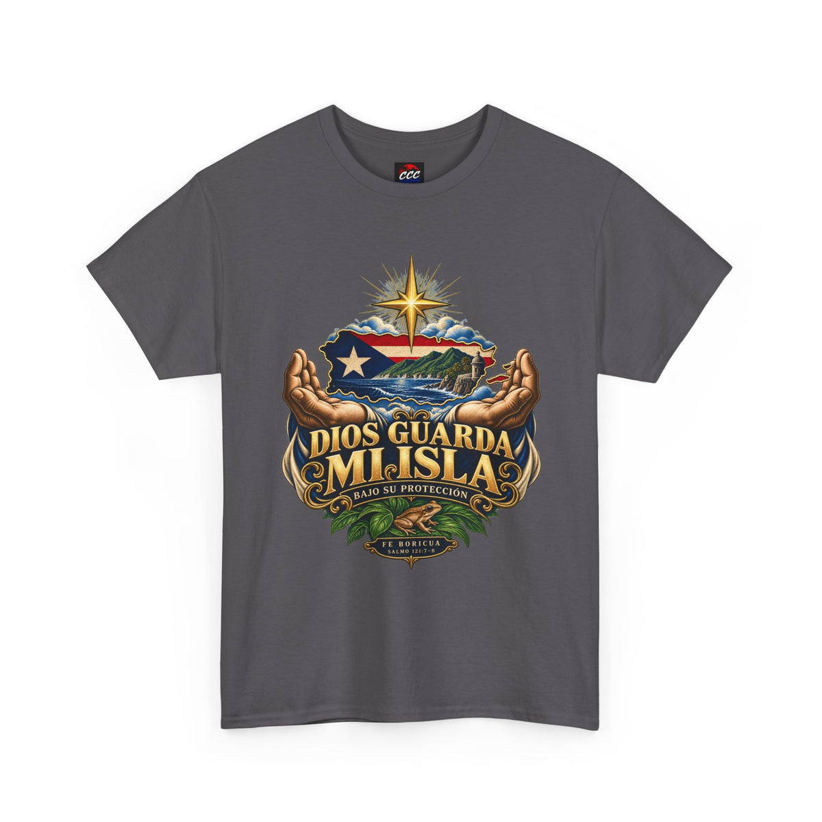 "Dios Guarda Mi Isla" Puerto Rico Pride Graphic Tee