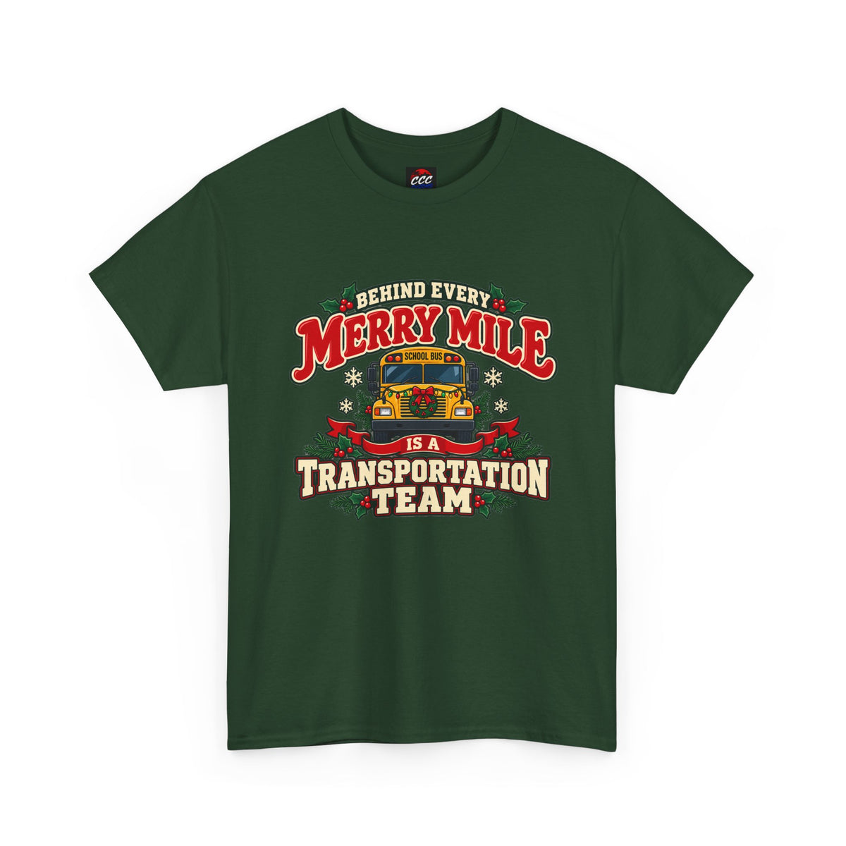 Merry Mile Transportation Team Christmas Tee