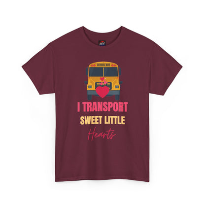 "I Transport Sweet Little Hearts" School Bus Driver Shirt