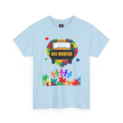 Bus Monitor Autism Awareness T‑Shirt
