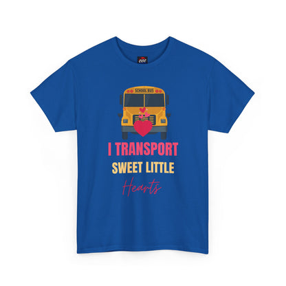 "I Transport Sweet Little Hearts" School Bus Driver Shirt