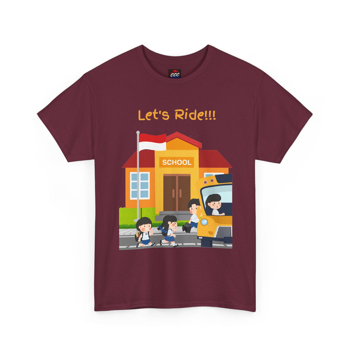 Let’s Ride! School Bus Kids T-Shirt