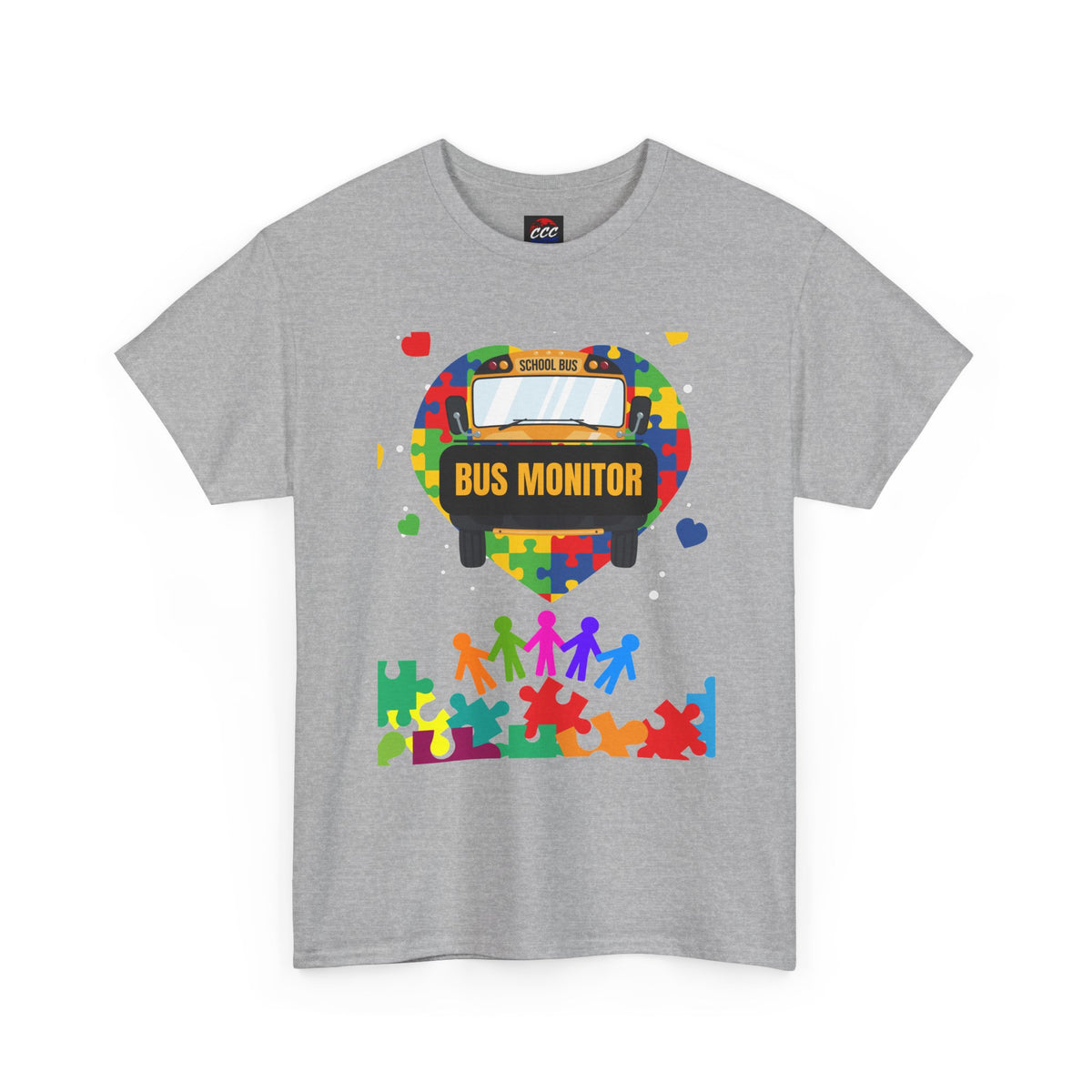 Bus Monitor Autism Awareness T‑Shirt