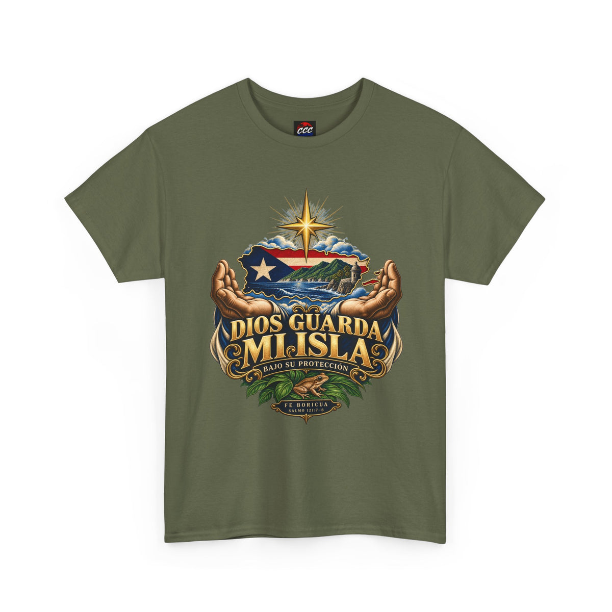 "Dios Guarda Mi Isla" Puerto Rico Pride Graphic Tee