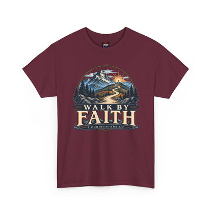 Walk by Faith Tee – Christian Inspirational Mountain T‑Shirt