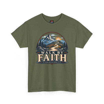 Walk by Faith Tee – Christian Inspirational Mountain T‑Shirt