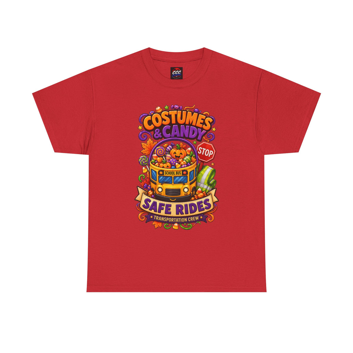 Halloween Candy Bucket School Bus Tee
