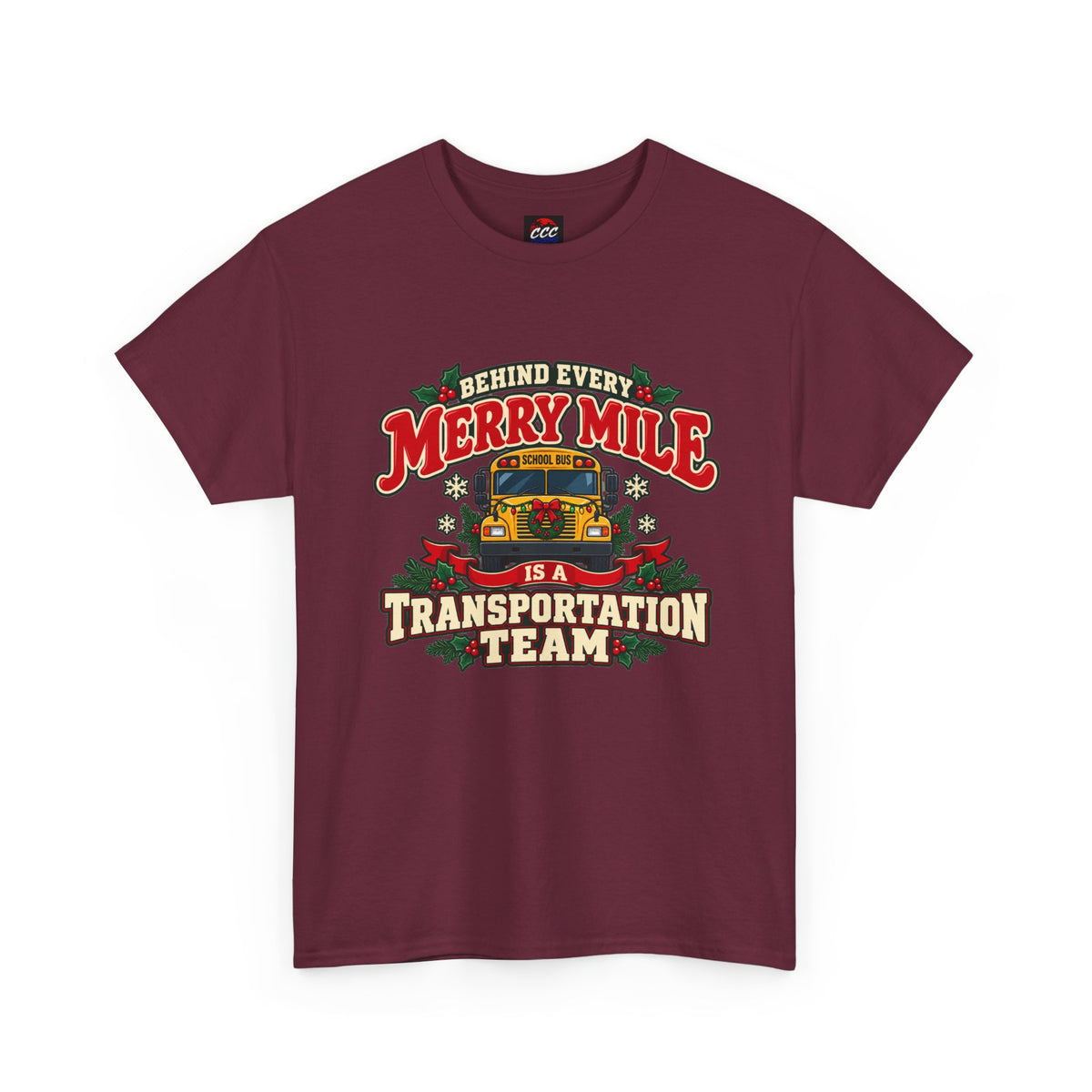 Merry Mile Transportation Team Christmas Tee