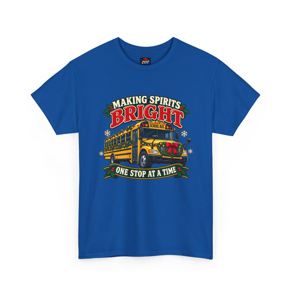 Making Spirits Bright Christmas Bus Tee