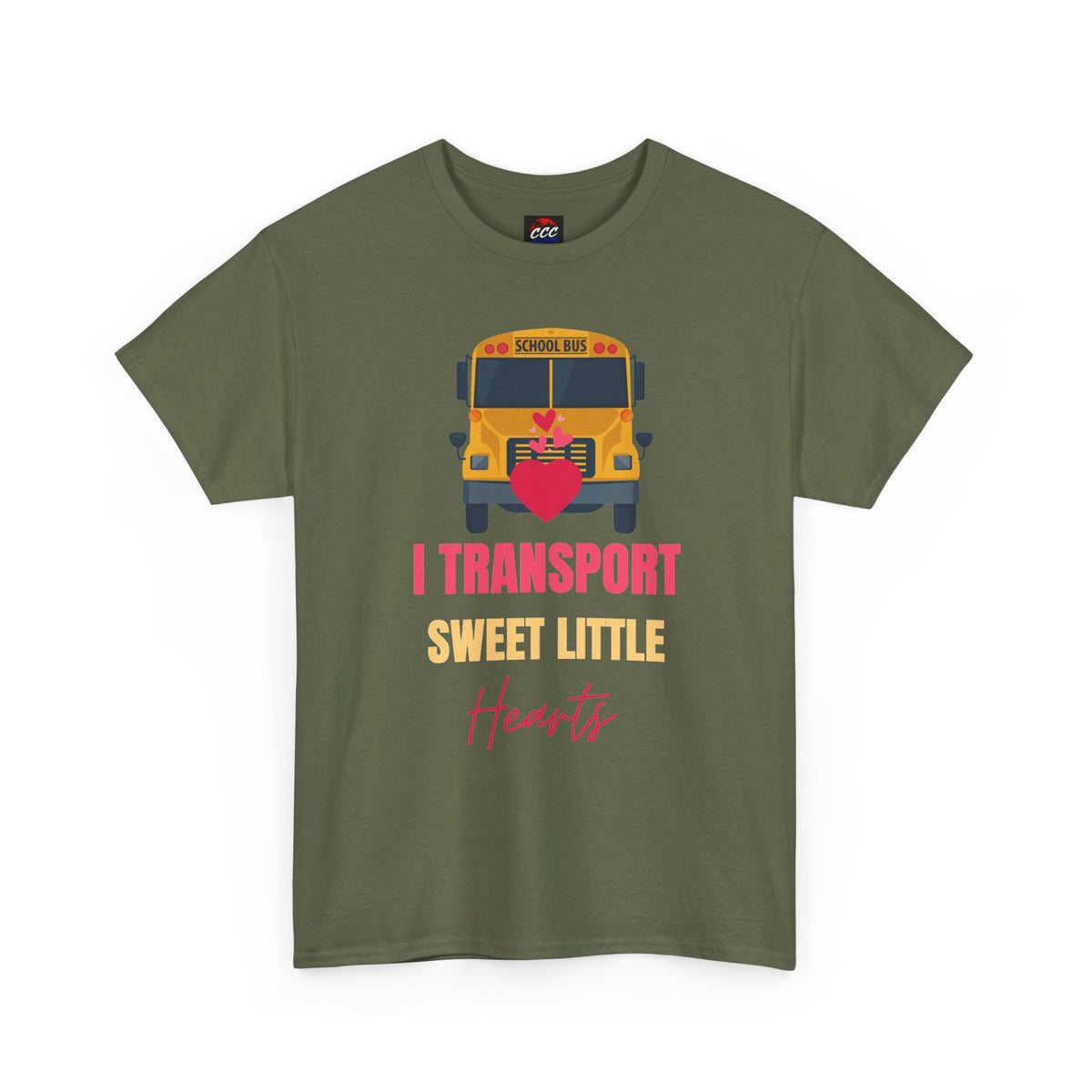 "I Transport Sweet Little Hearts" School Bus Driver Shirt