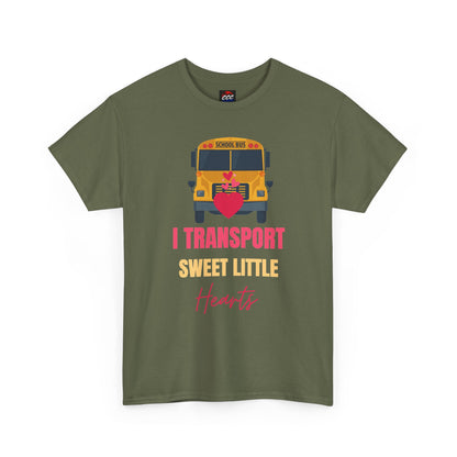 "I Transport Sweet Little Hearts" School Bus Driver Shirt
