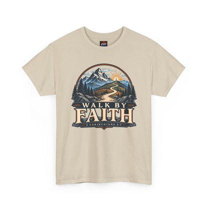 Walk by Faith Tee – Christian Inspirational Mountain T‑Shirt