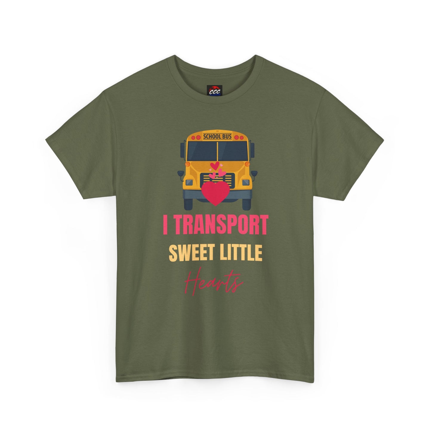 "I Transport Sweet Little Hearts" School Bus Driver Shirt