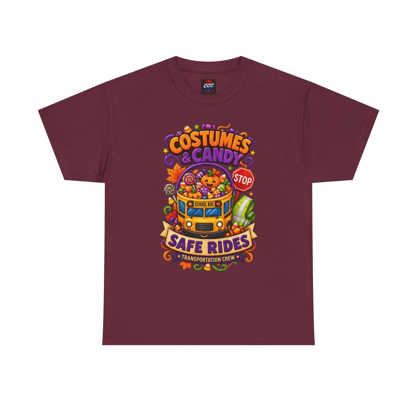 Halloween Candy Bucket School Bus Tee