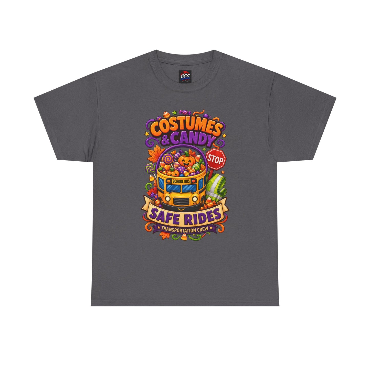 Halloween Candy Bucket School Bus Tee