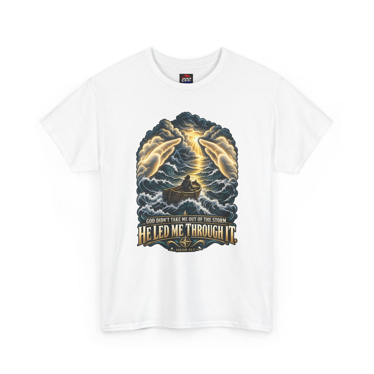 "He Led Me Through It" Inspirational Tee