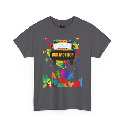 Bus Monitor Autism Awareness T‑Shirt