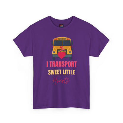 "I Transport Sweet Little Hearts" School Bus Driver Shirt