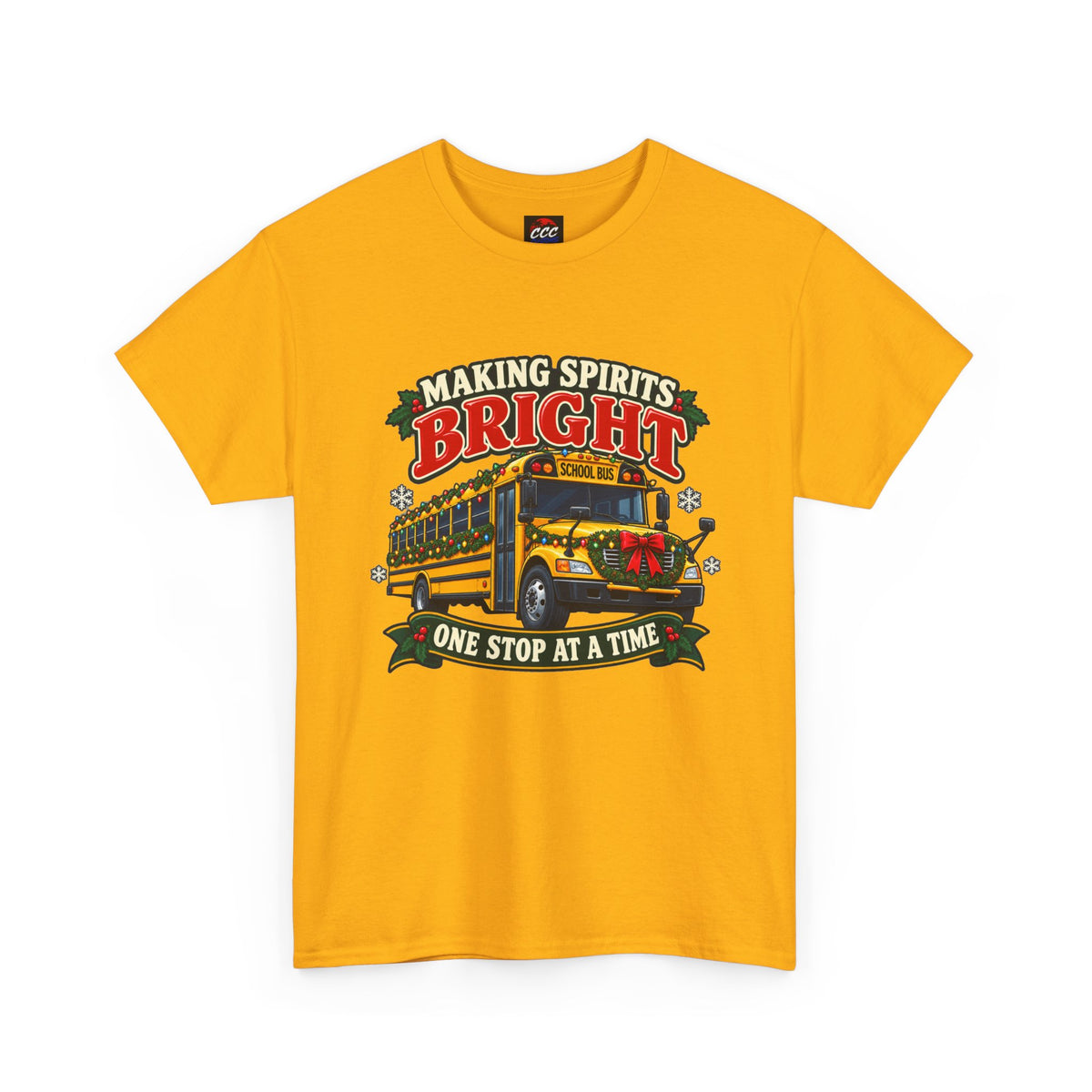 Making Spirits Bright Christmas Bus Tee