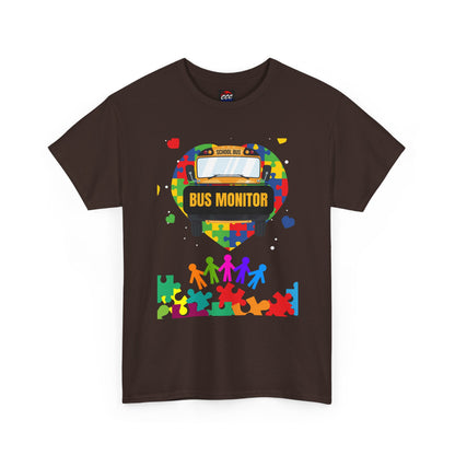 Bus Monitor Autism Awareness T‑Shirt