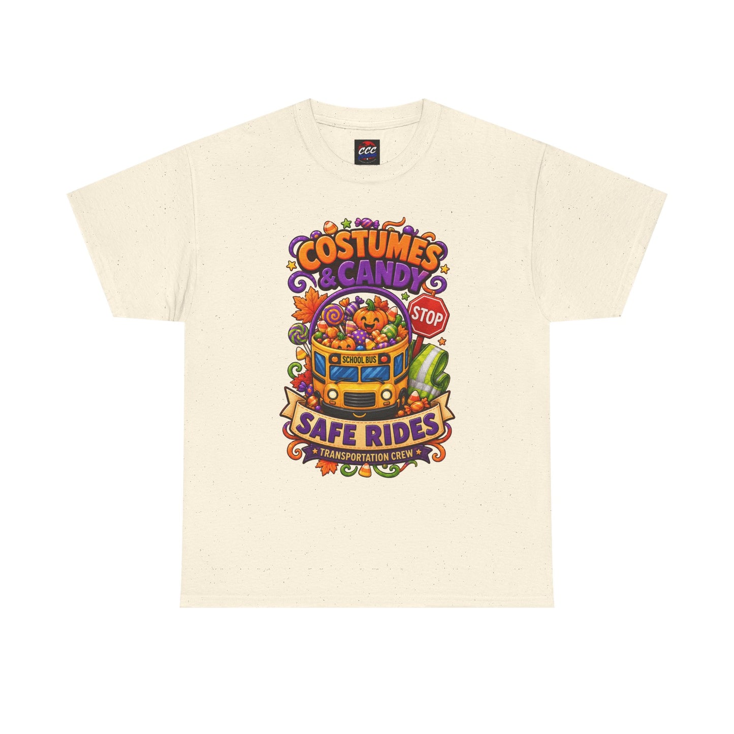 Halloween Candy Bucket School Bus Tee