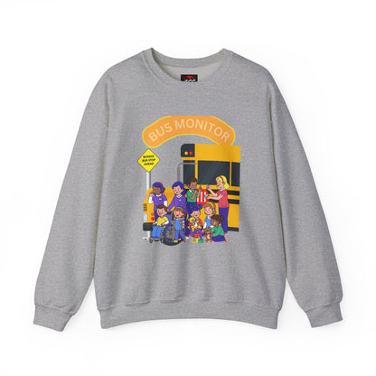 Proud School Bus Monitor Design Crewneck Sweatshirt