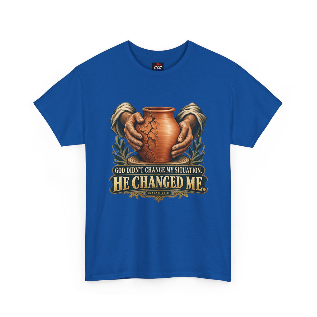 Faith T-Shirt — "God Didn't Change My Situation, He Changed Me" Inspirational Tee