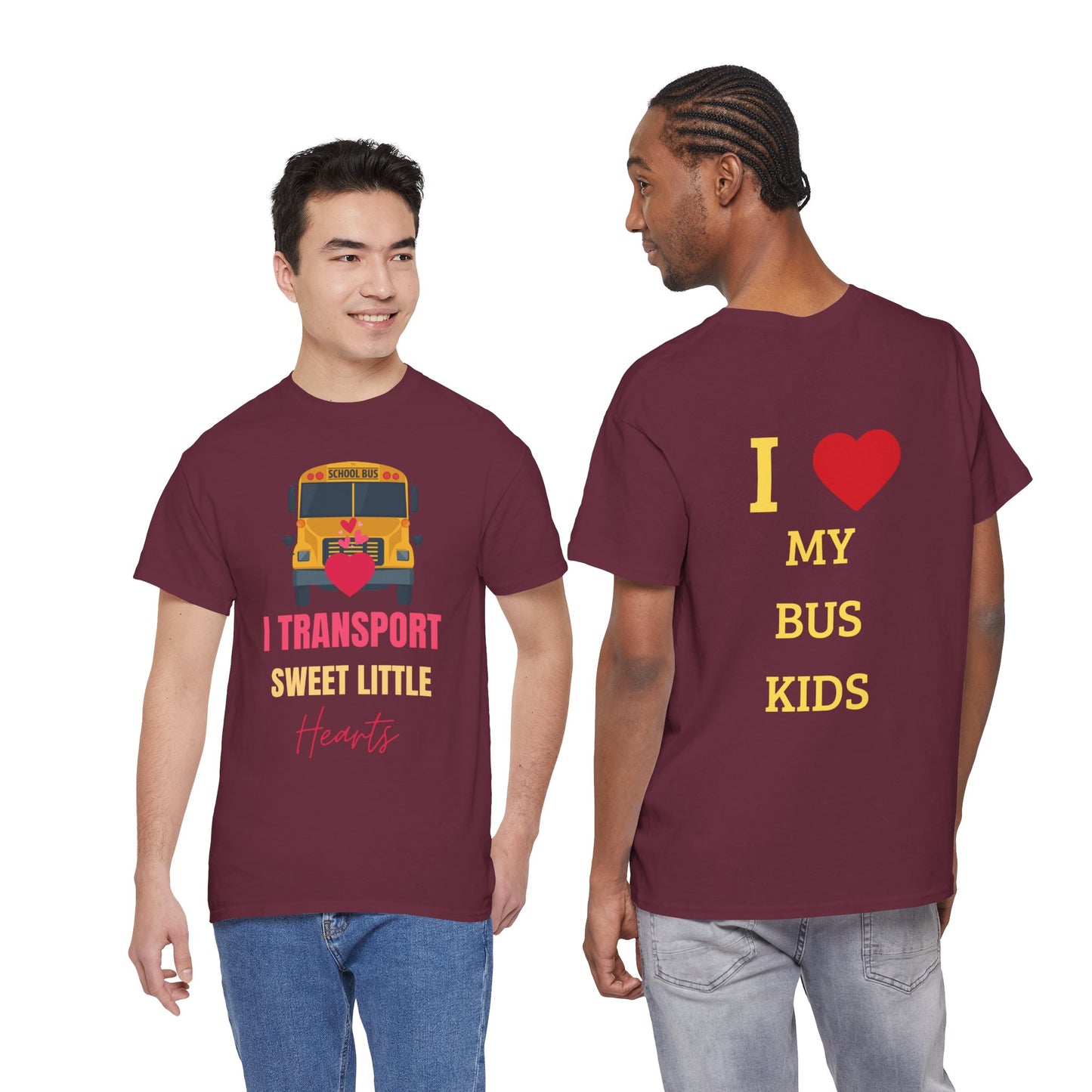 "I Transport Sweet Little Hearts" School Bus Driver Shirt