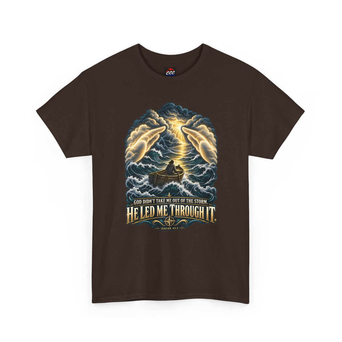 "He Led Me Through It" Inspirational Tee
