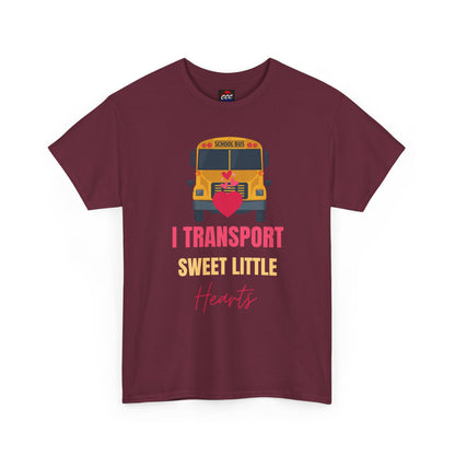 "I Transport Sweet Little Hearts" School Bus Driver Shirt