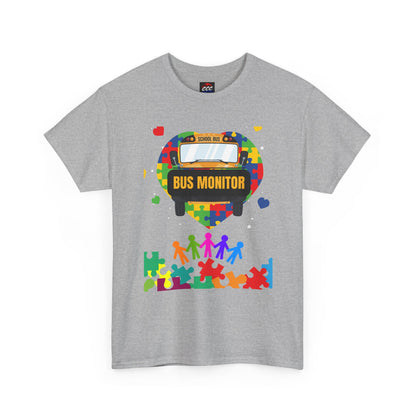 Bus Monitor Autism Awareness T‑Shirt