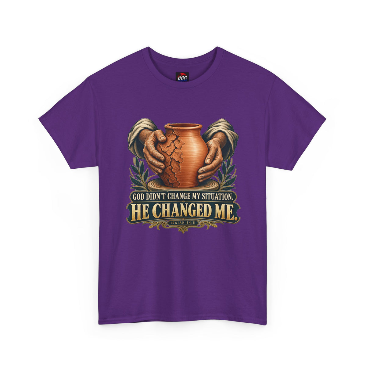 Faith T-Shirt — "God Didn't Change My Situation, He Changed Me" Inspirational Tee