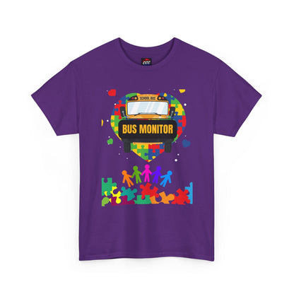 Bus Monitor Autism Awareness T‑Shirt