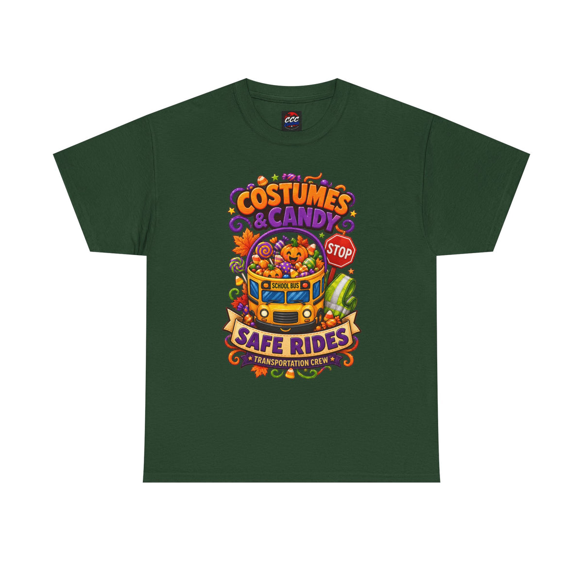 Halloween Candy Bucket School Bus Tee
