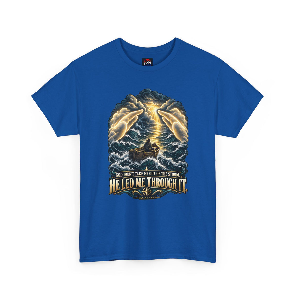 "He Led Me Through It" Inspirational Tee